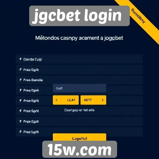 Métodos de pagamento aceitos no jgcbet login